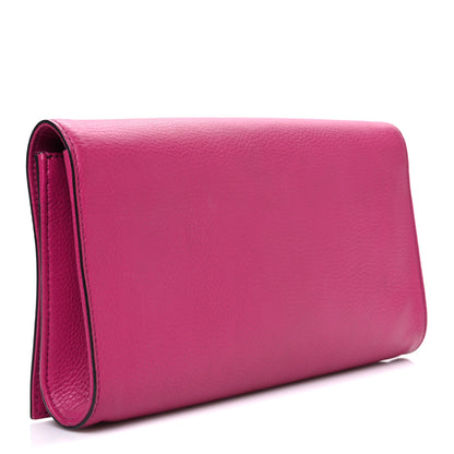 Gucci Pebbled Calfskin Medium Soho Clutch Bright Bouganville 3 of 7