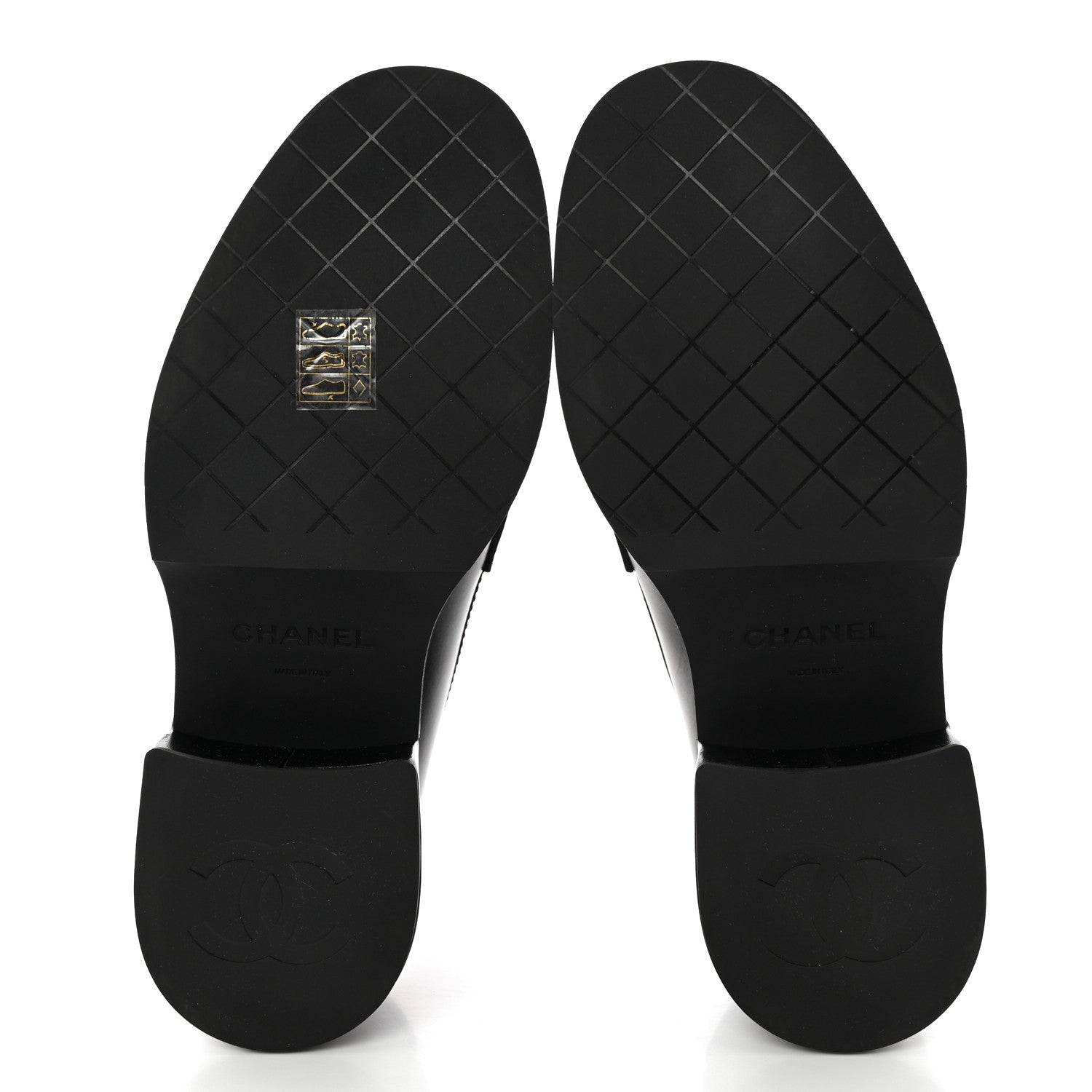 Chanel Calfskin CC Platform Loafers 37 Black 5 of 12