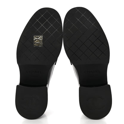 Chanel Calfskin CC Platform Loafers 37 Black 5 of 12