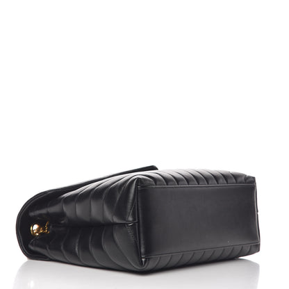 Saint Laurent Calfskin Y Quilted Monogram Medium Loulou Chain Satchel Black 4 of 12
