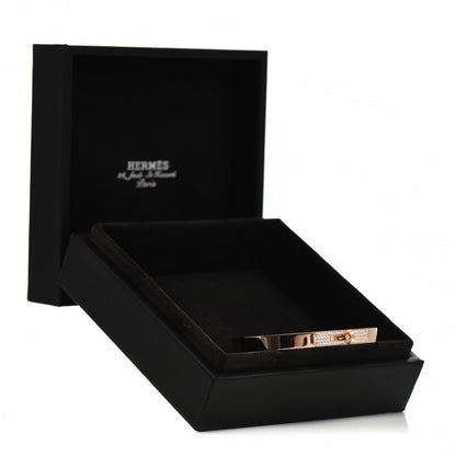 Hermes 18K Rose Gold Diamond PM Kelly Pave Bracelet ST 5 of 5