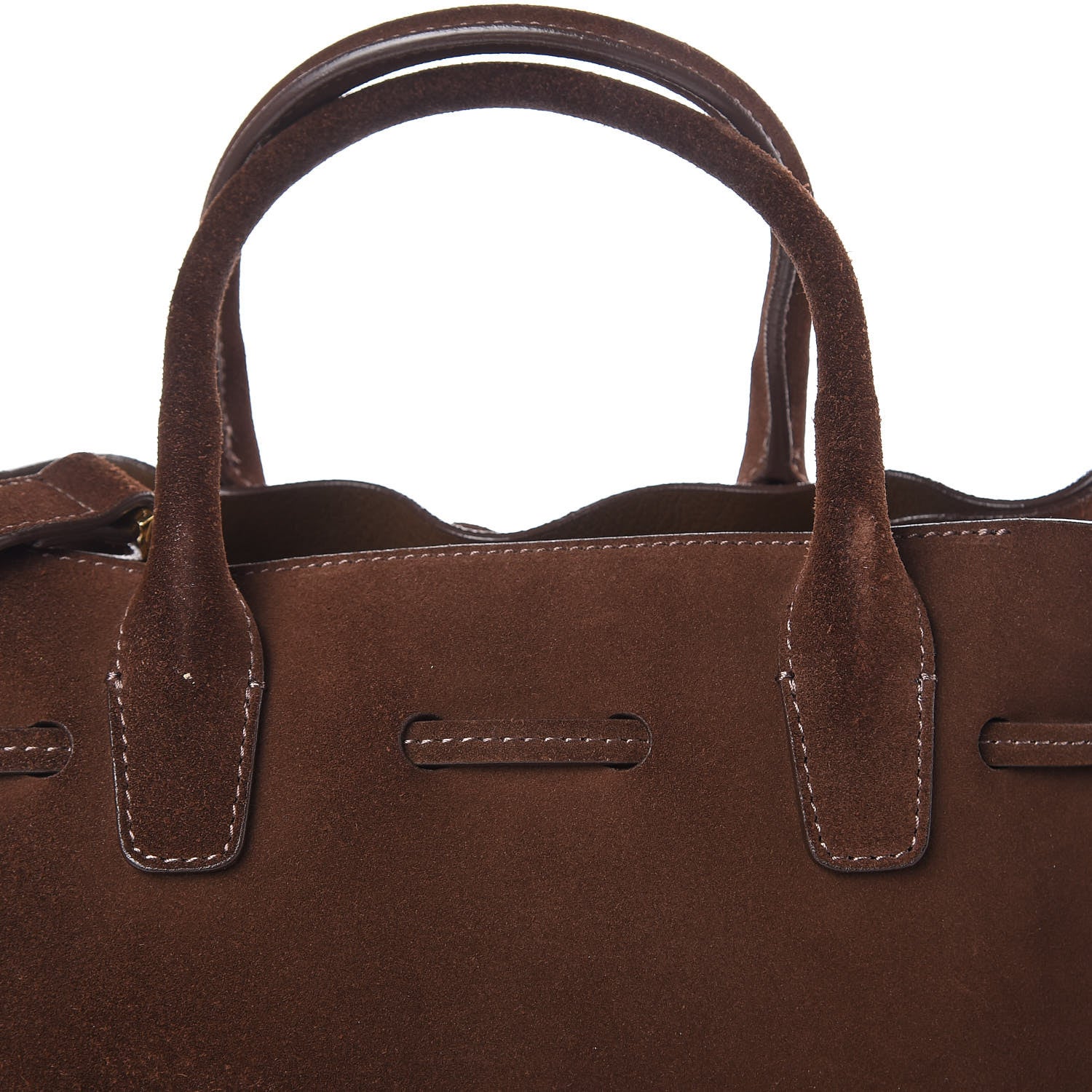 Mansur Gavriel Suede Mini Sun Bag Chocolate 13 of 13