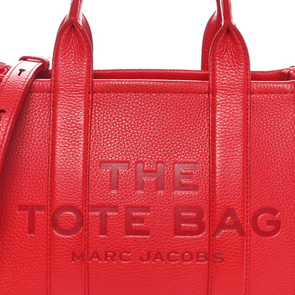 Marc Jacobs Grained Calfskin Small The Tote Bag Red 9 of 12