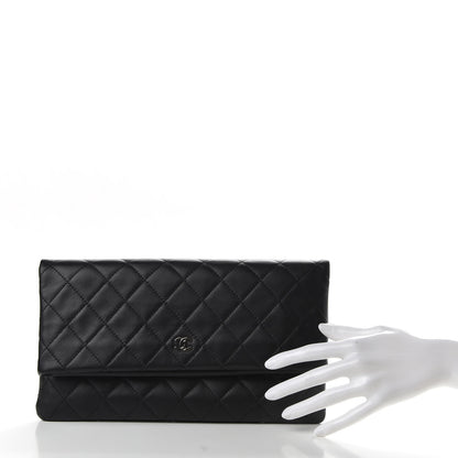 Chanel Lambskin Quilted CC Beauty Clutch Black 2 of 9