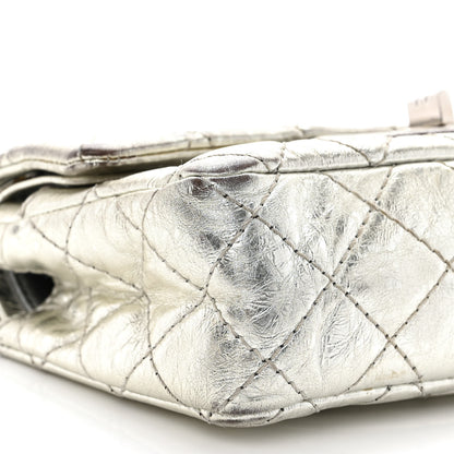 Chanel Metallic Aged Calfskin Quilted 2.55 Reissue 224 Flap Silver 9 of 18