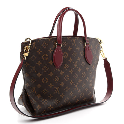 Louis Vuitton Monogram Flower Zipped Tote MM Bordeaux 3 of 8