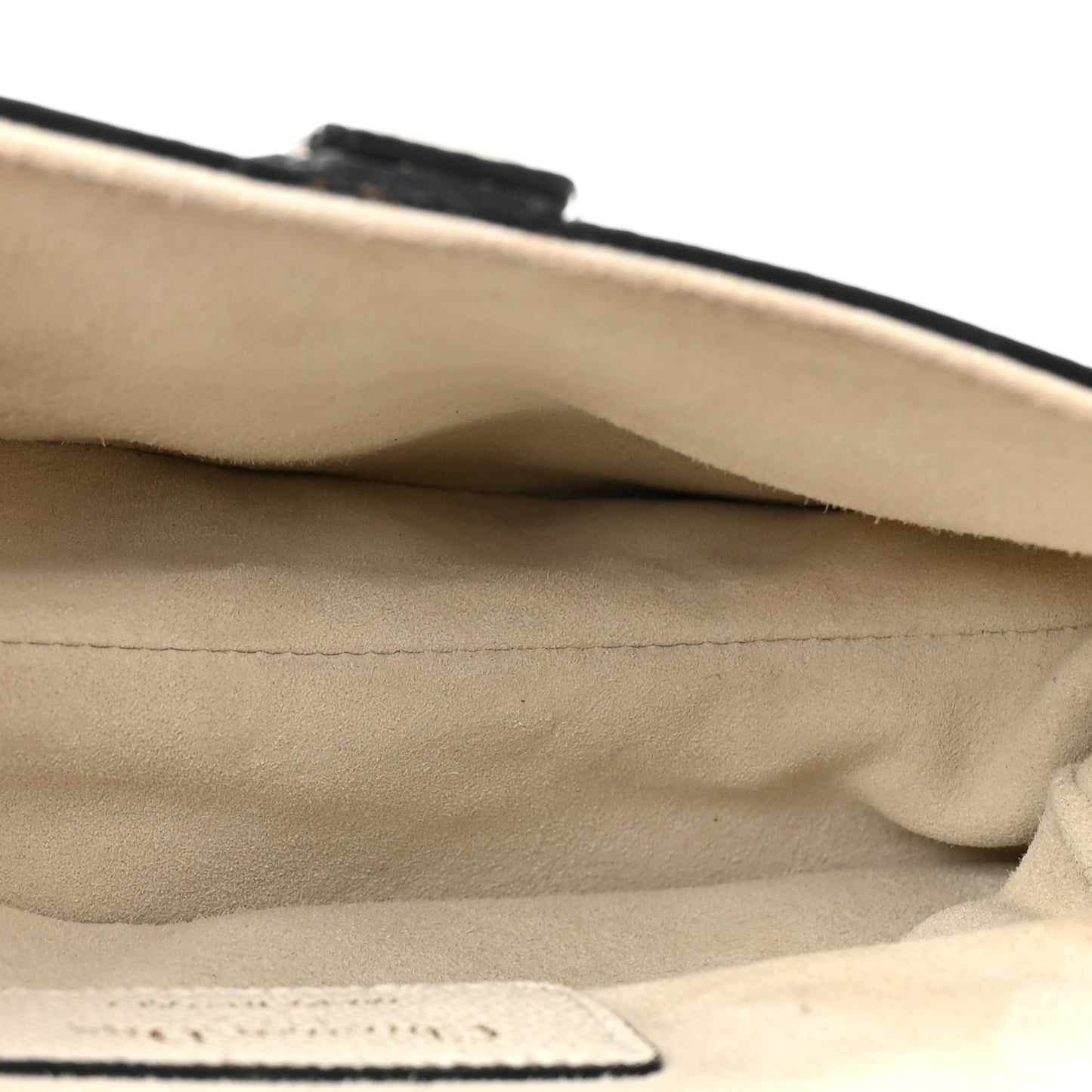 Grained Calfskin Mini Saddle Bag White