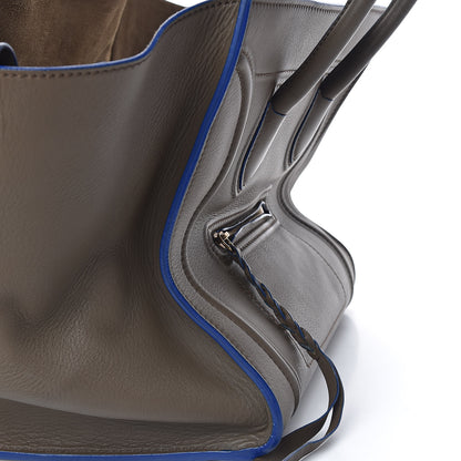 Celine Supple Calfskin Medium Phantom Luggage Khaki Cobalt Trim 14 of 14