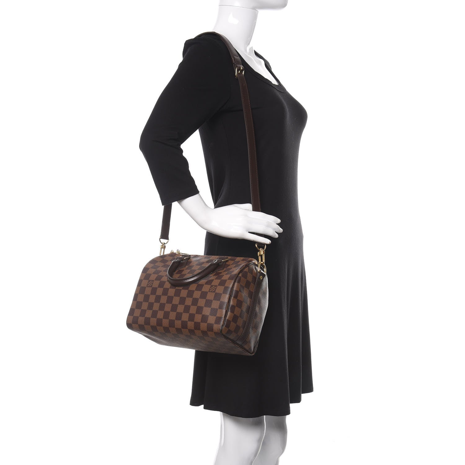 Louis Vuitton Damier Ebene Speedy Bandouliere 25 2 of 11