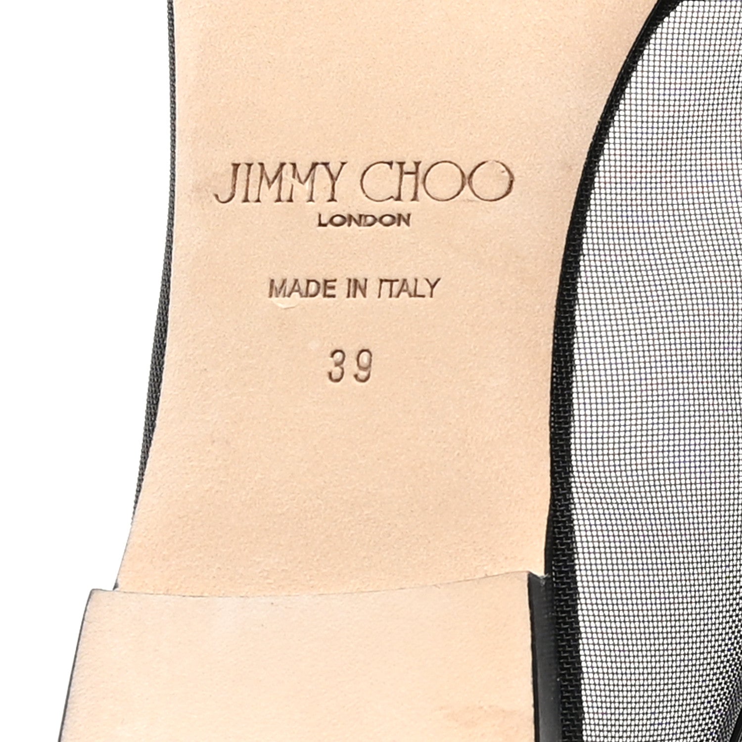 Jimmy Choo Patent Mesh Elisa Flats 39 Black 6 of 9