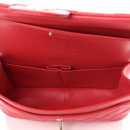 Chanel Caviar Quilted Jumbo Double Flap Red 5 of 10