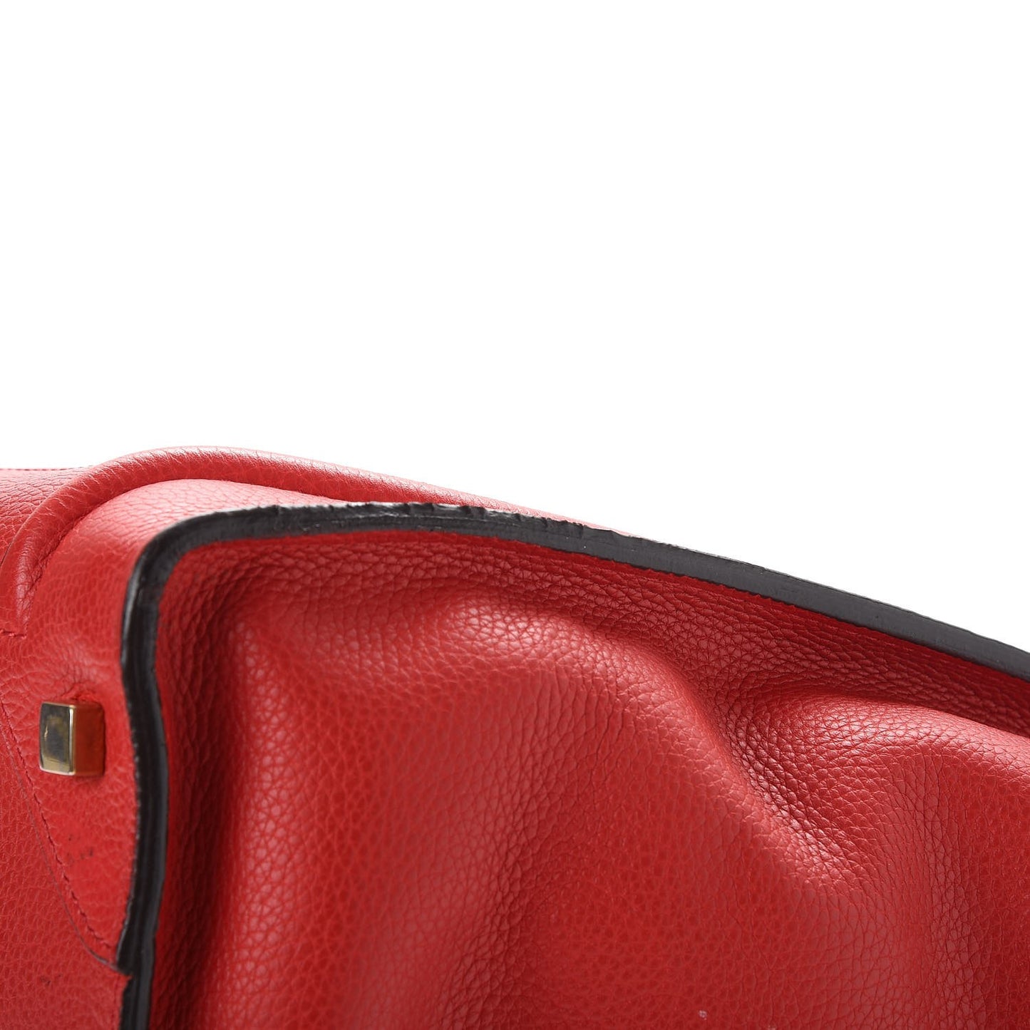 Drummed Calfskin Mini Luggage Coquelicot
