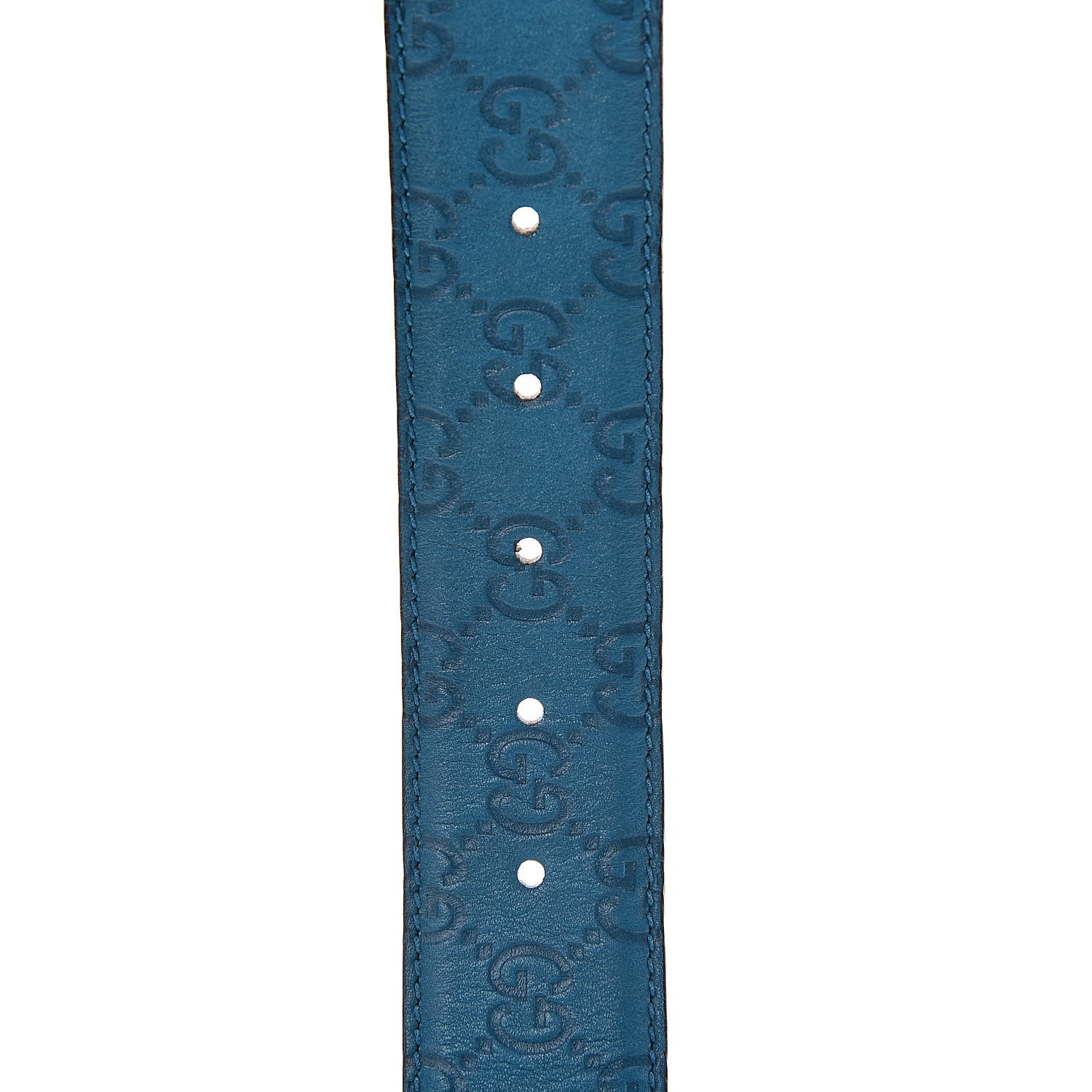 Gucci Guccissima Signature Interlocking G 40mm Belt 80 32 Deep Cobalt 5 of 9