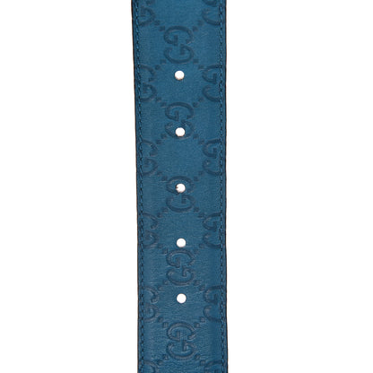 Gucci Guccissima Signature Interlocking G 40mm Belt 80 32 Deep Cobalt 5 of 9