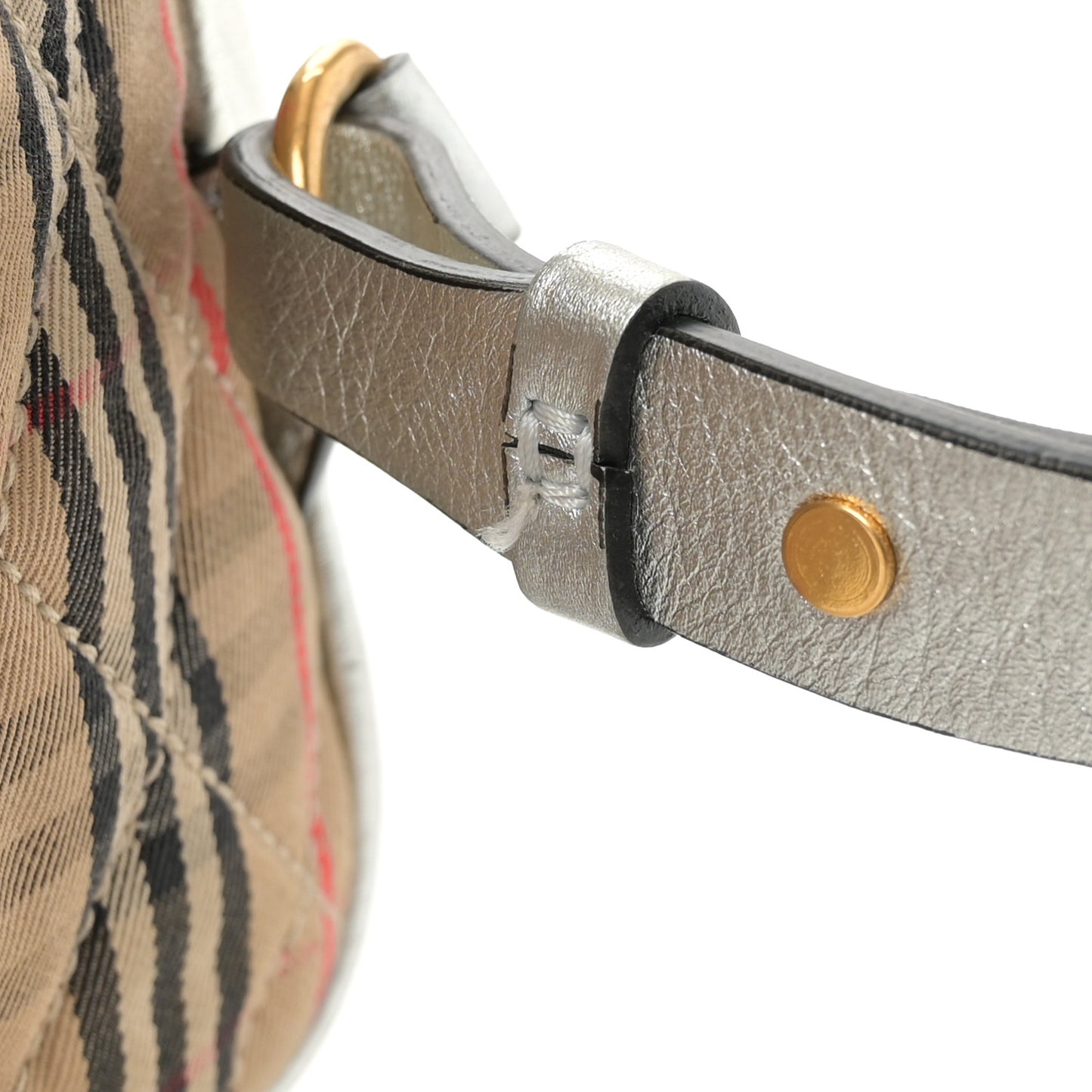 Smooth Calfskin 1983 Knight Check Link Backpack Silver