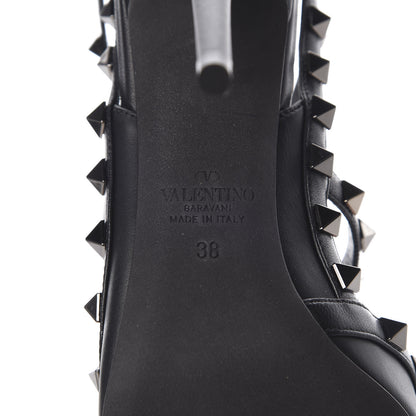 Valentino Garavani Nappa Rockstud Ankle Strap Pumps 38 Black 7 of 7