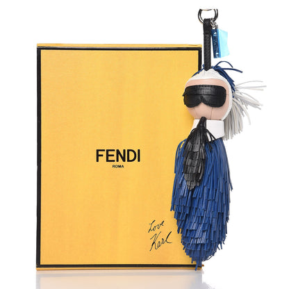 Fendi Nappa Mini Karlito Bag Charm Zaffiro 4 of 4