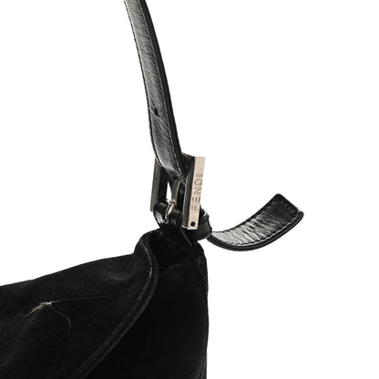 Fendi Suede Shoulder Bag Black 9 of 9