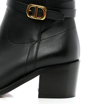 Christian Dior Calfskin Empreinte Ankle Boots 37 Black 9 of 11