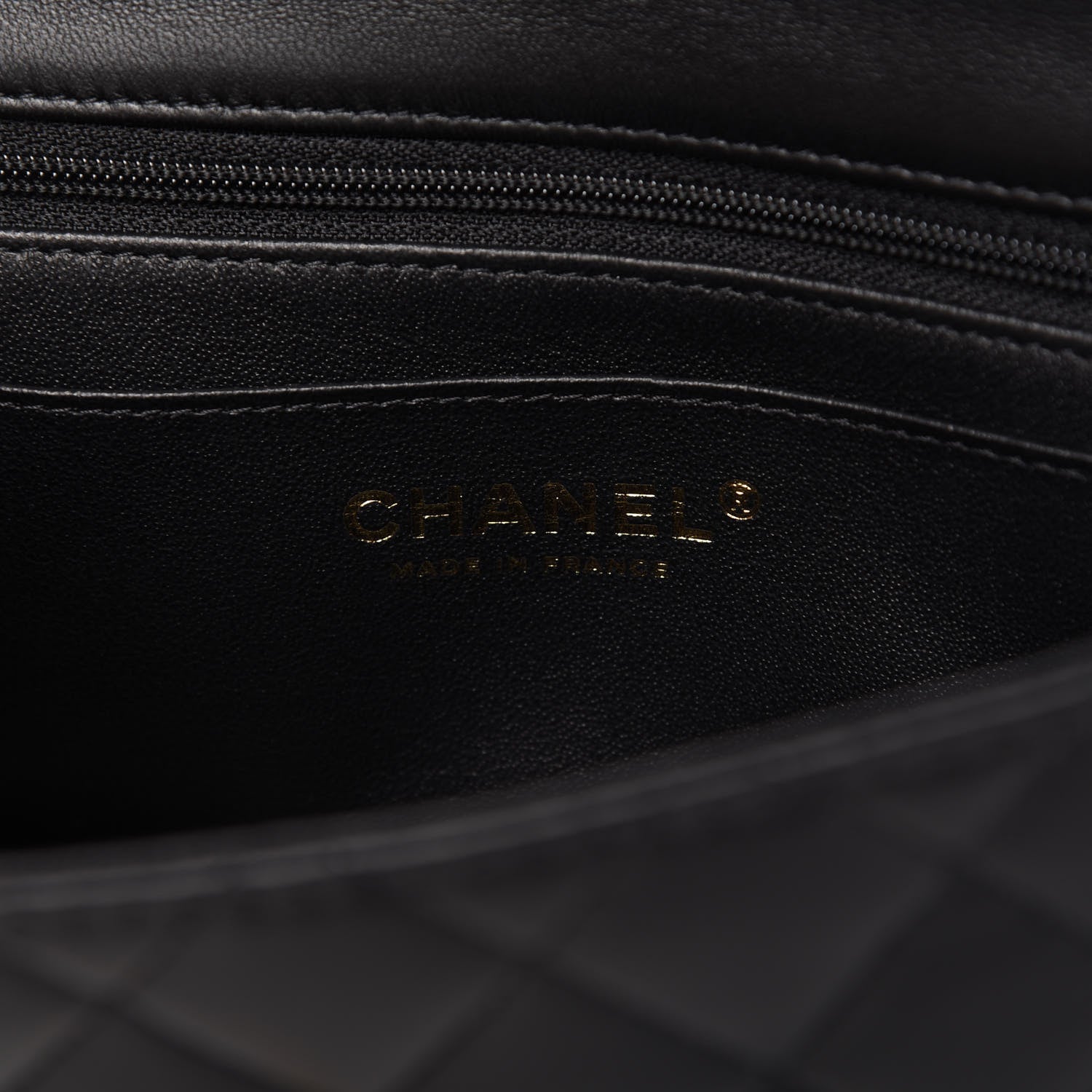 Chanel Lambskin Quilted Mini Top Handle Rectangular Flap Black 8 of 11