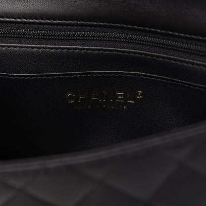 Chanel Lambskin Quilted Mini Top Handle Rectangular Flap Black 8 of 11
