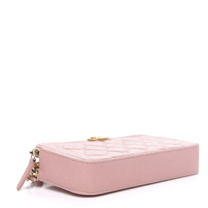 Chanel Caviar Quilted Small Boy Clutch With Chain Pink 4 of 12