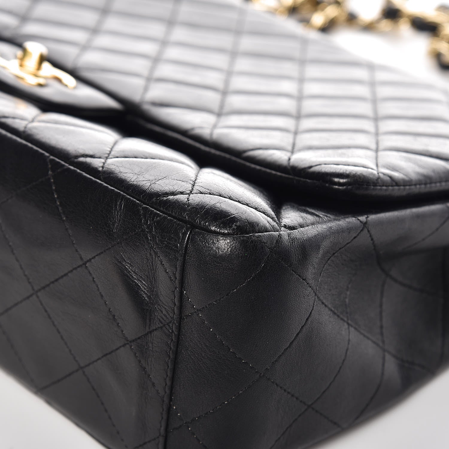 Chanel Lambskin Quilted Maxi Single Flap Black 6 of 13