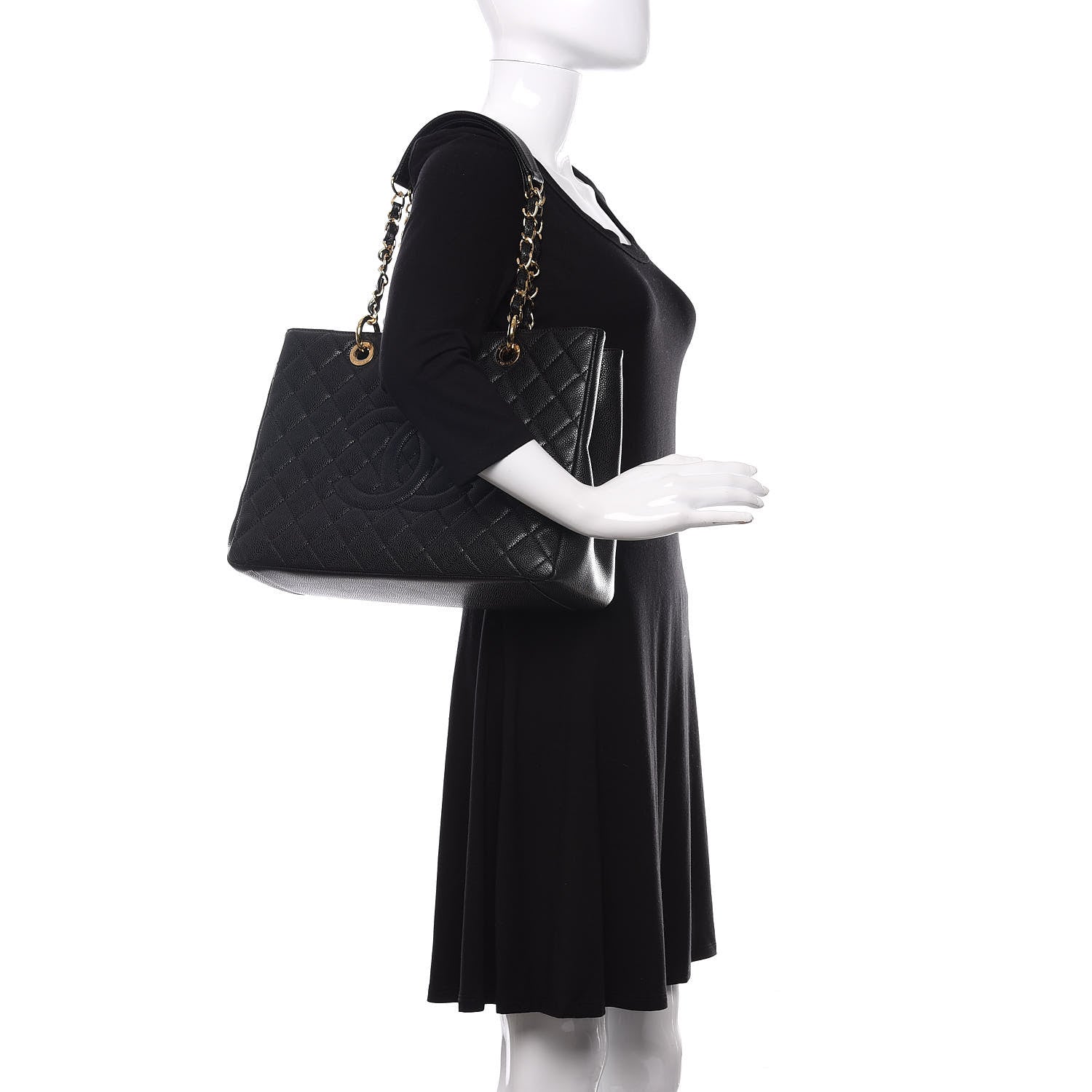 Chanel Caviar Quilted Grand Shopping Tote GST Black 2 of 11