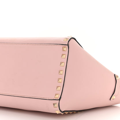 Valentino Garavani Vitello Small Rockstud Double Handle Tote Water Rose 10 of 12