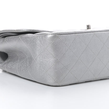 Chanel Metallic Caviar Quilted Jumbo Double Flap Silver 9 of 13