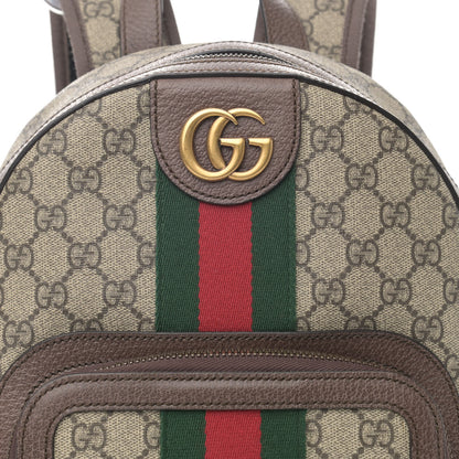 Gucci GG Supreme Monogram Calfskin Web Small Ophidia Day Backpack Beige Ebony New Acero 9 of 11