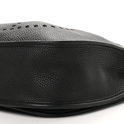 Hermes Taurillon Clemence EVELYNE III GM Black 10 of 10