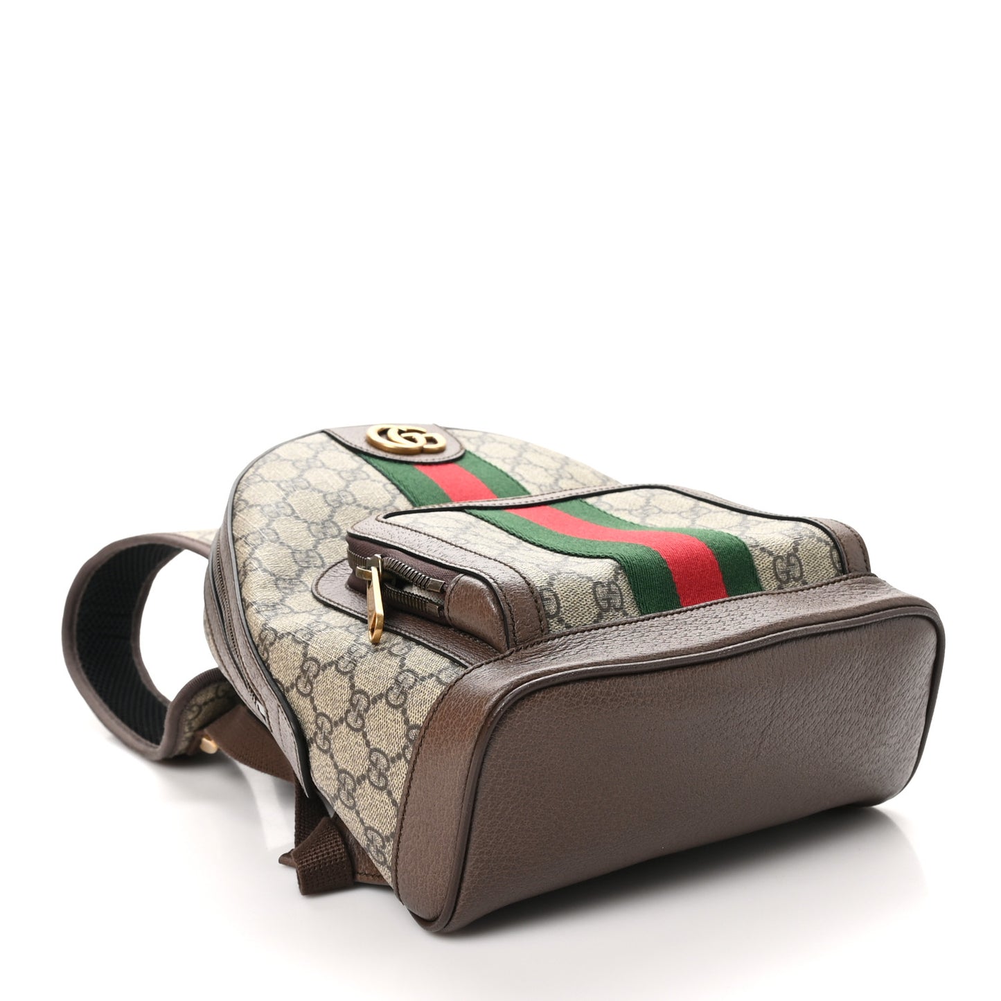 GG Supreme Monogram Calfskin Web Small Ophidia Day Backpack Beige Ebony New Acero