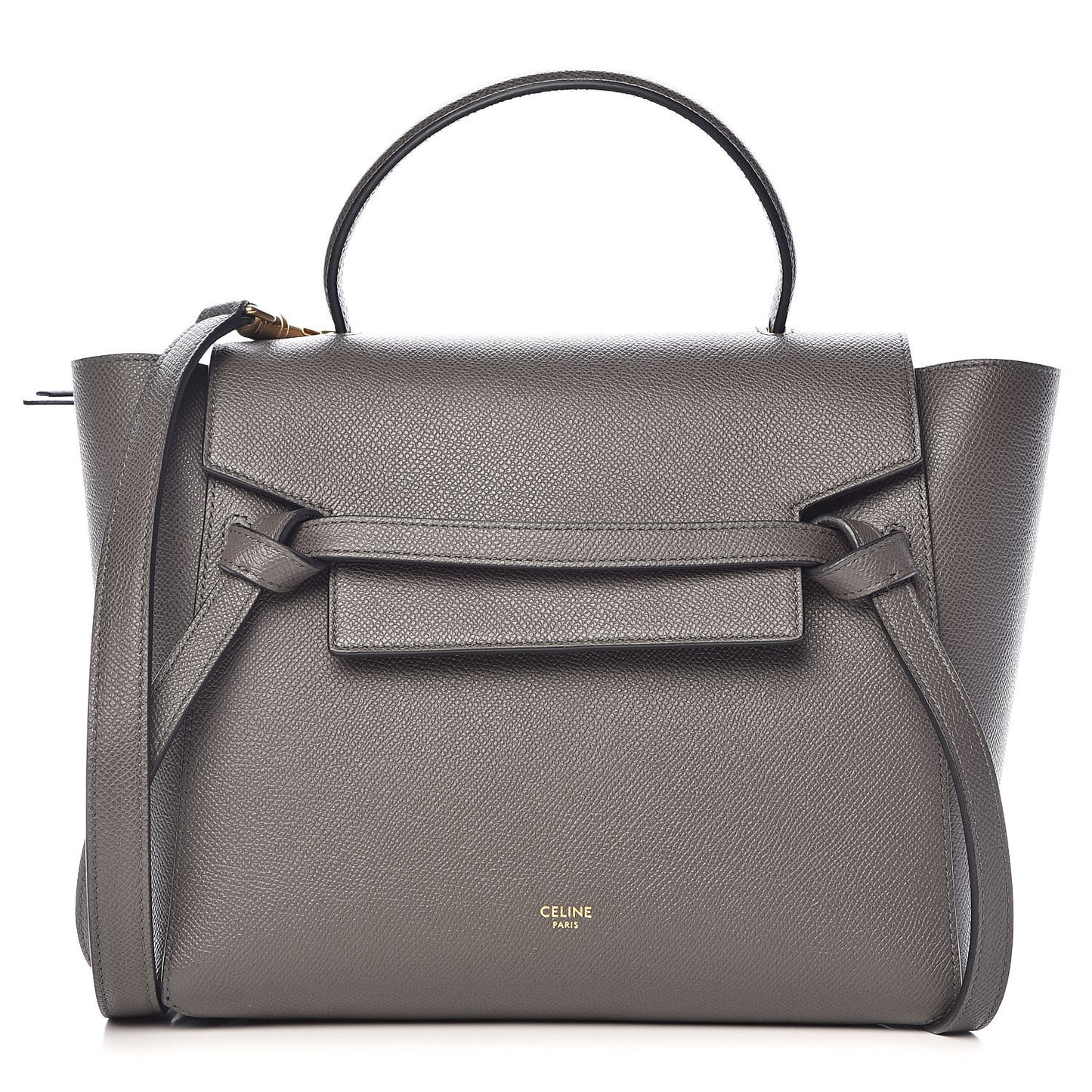 Grained Calfskin Micro Belt Bag Grey