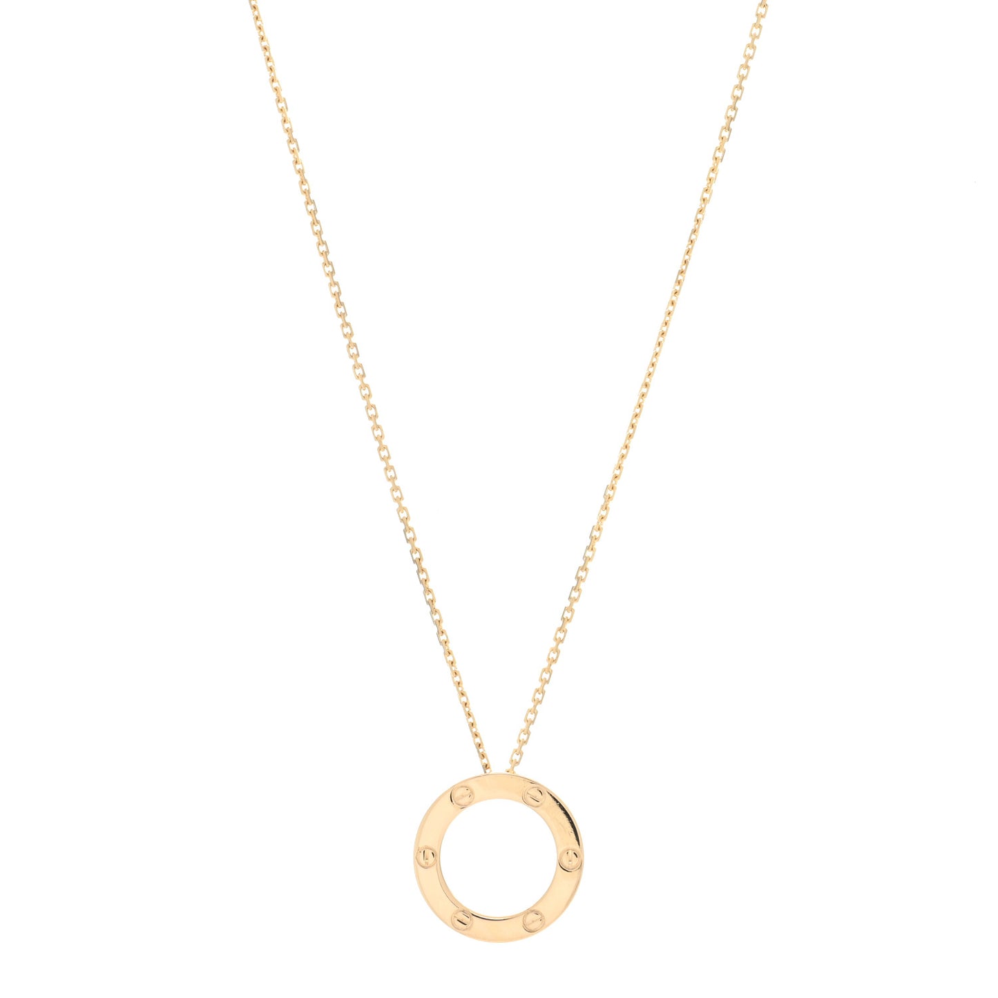 18K Yellow Gold LOVE Pendant Necklace