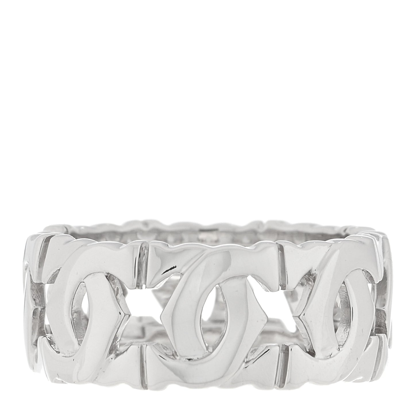 18K White Gold Entrelaces Ring 53 6.25