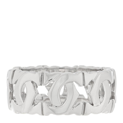 Cartier 18K White Gold Entrelaces Ring 53 6.25 1 of 4