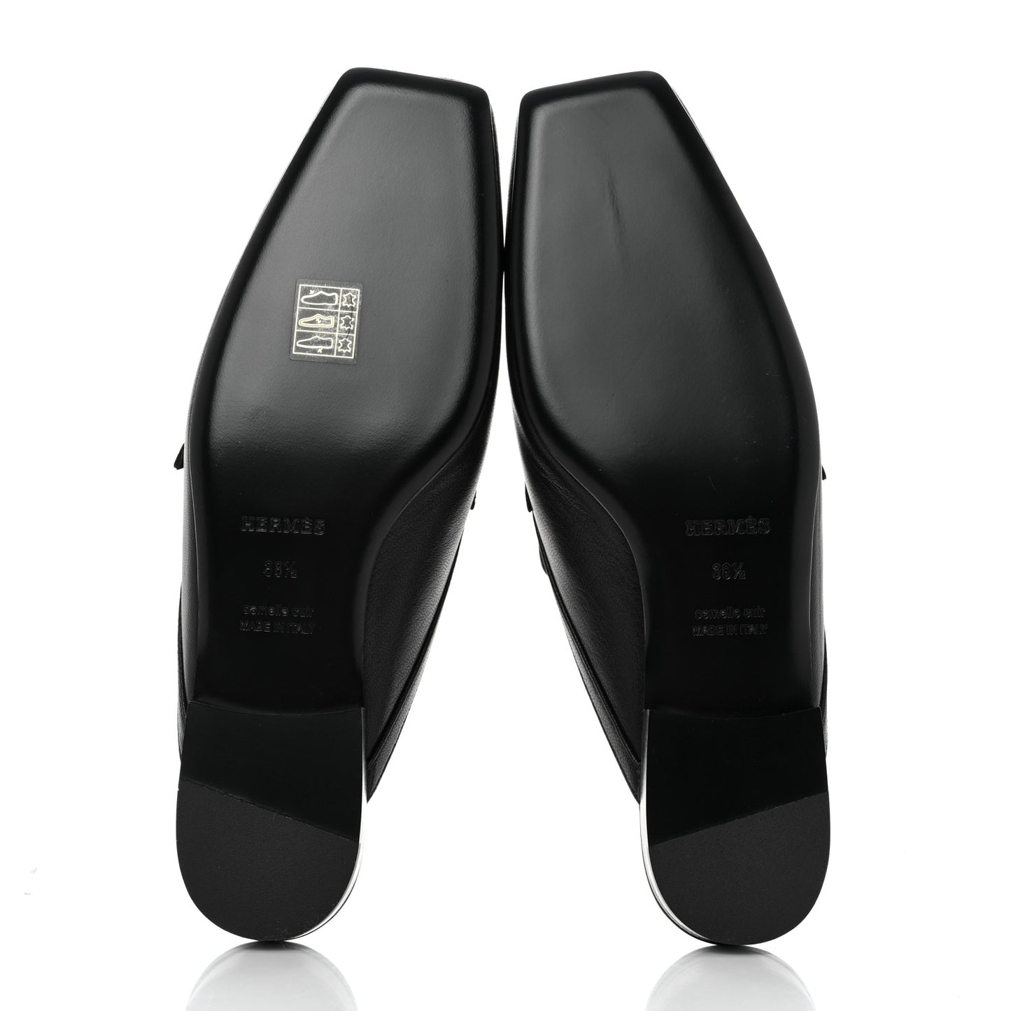 Goatskin Groupie Mules 38.5 Black