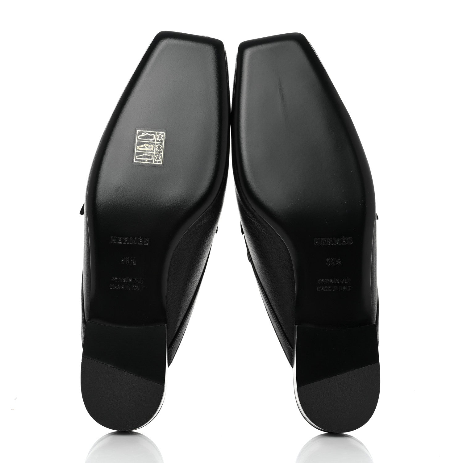 Hermes Goatskin Groupie Mules 38.5 Black 5 of 9