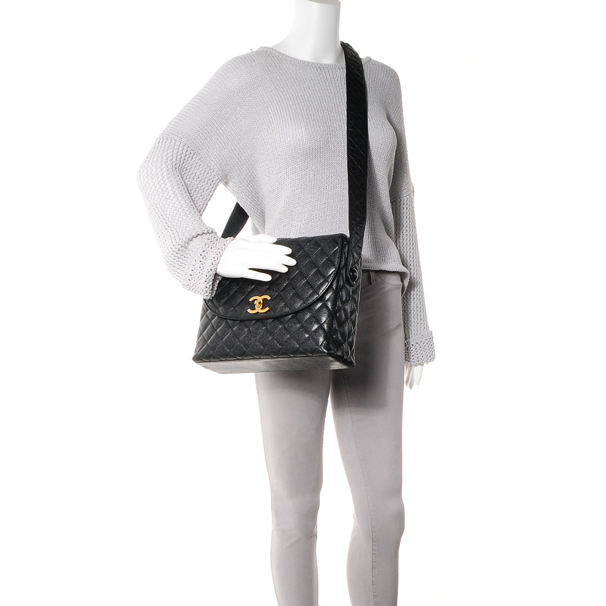 Chanel Caviar Quilted Crossbody Bag Black 2 of 7