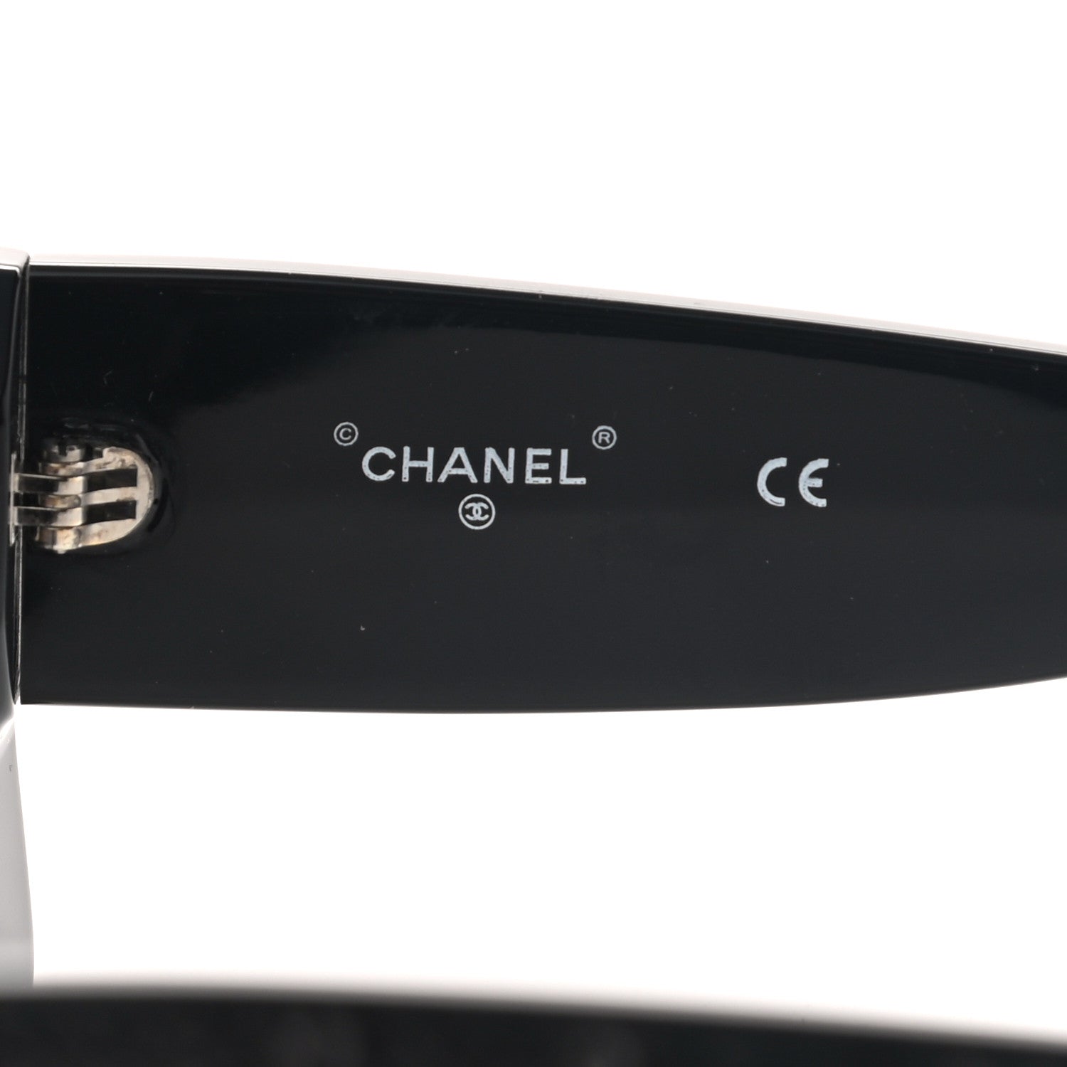 Chanel Acetate Sequin Rectangle Sunglasses 71407 Black 5 of 8