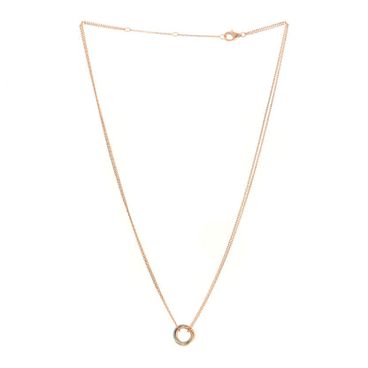 Cartier 18K Pink Yellow White Gold Trinity Double Chain Pendant Necklace 3 of 4