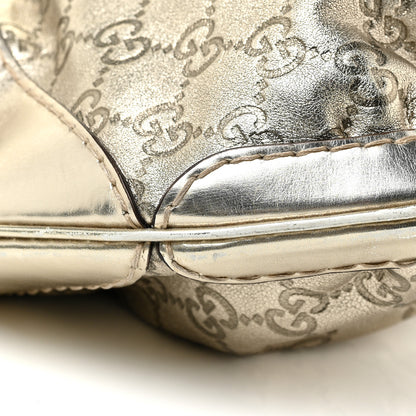 Gucci Metallic Guccissima Queen Bow Hobo Platinum 13 of 14