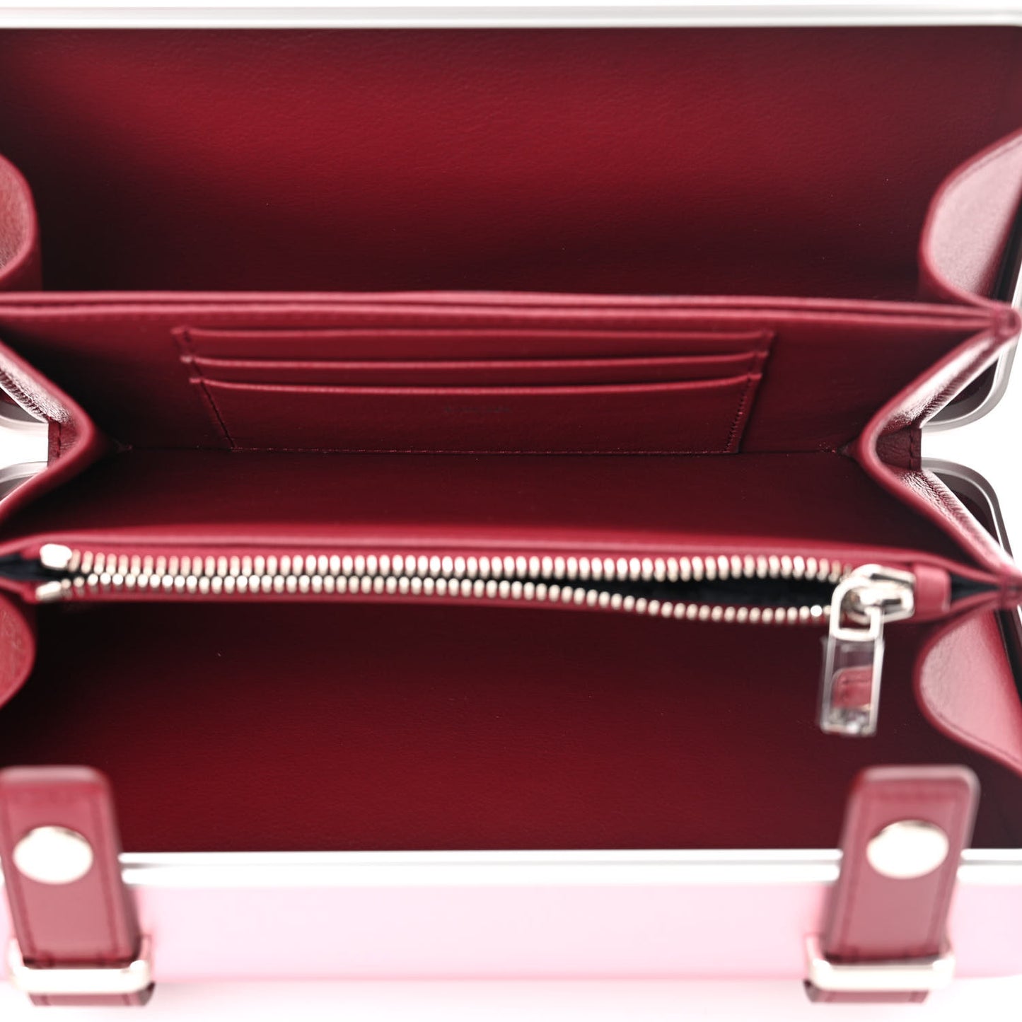 X RIMOWA Aluminum Personal Clutch On Strap Rose