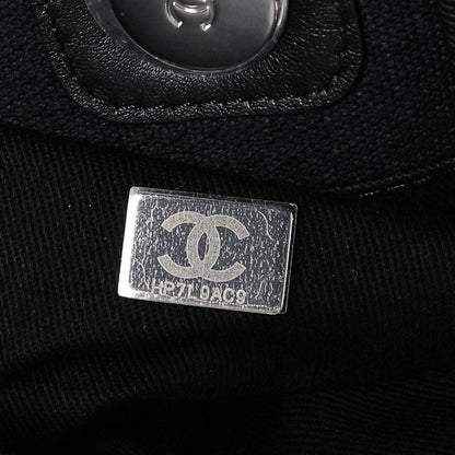 Chanel Mixed Fibers Medium Deauville Tote Black 6 of 10