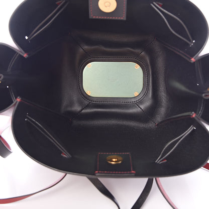 Valentino Garavani Grainy Calfskin VLogo Bucket Bag Cerise 5 of 14