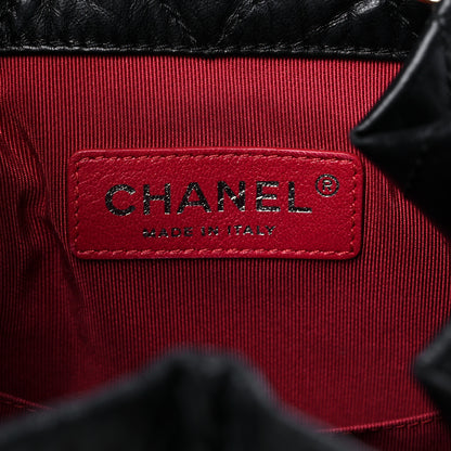 Chanel Aged Calfskin Quilted Gabrielle Backpack Black 7 of 13