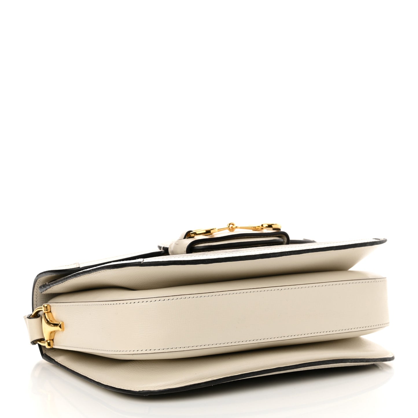 GG Supreme Monogram Horsebit 1955 Shoulder Bag Beige Mystic White