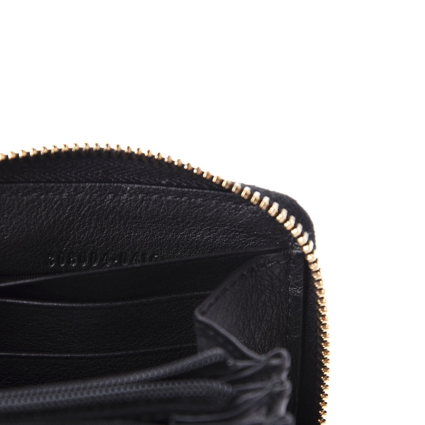 Patent Calfskin Soho Zip Around Wallet Black