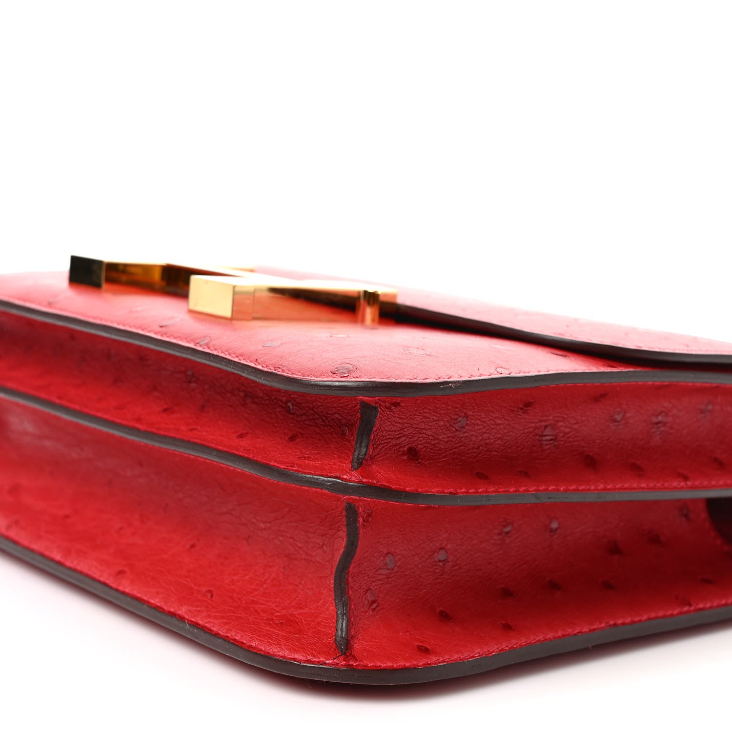 Hermes Ostrich Constance 24 Rouge Vif 8 of 9